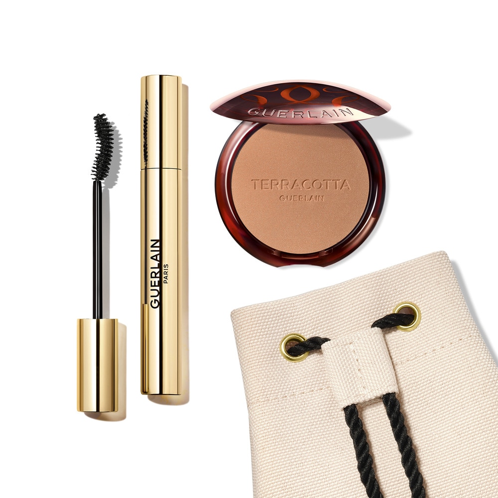 MAKEUP SET TERRACOTA BRONZER POWDER+ MASCARA NOIR (SET DE MAQUILLAJE)